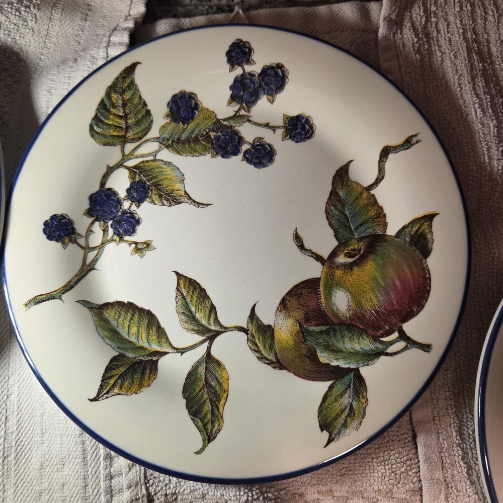 Pier 1 Macintosh Dinner & Salad Plate Set - Made in England - Angleterre